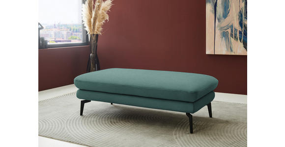 ECKSOFA  in Chenille, Flachgewebe Opal  180/284 cm  - Opal/Schwarz, Design, Textil/Metall (180/284cm) - Dieter Knoll