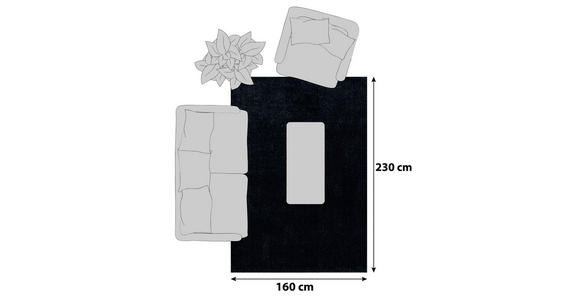HOCHFLORTEPPICH 160/230 cm ATA 7000 Anthrazit - Anthrazit, Design, Textil (160/230cm) - Novel