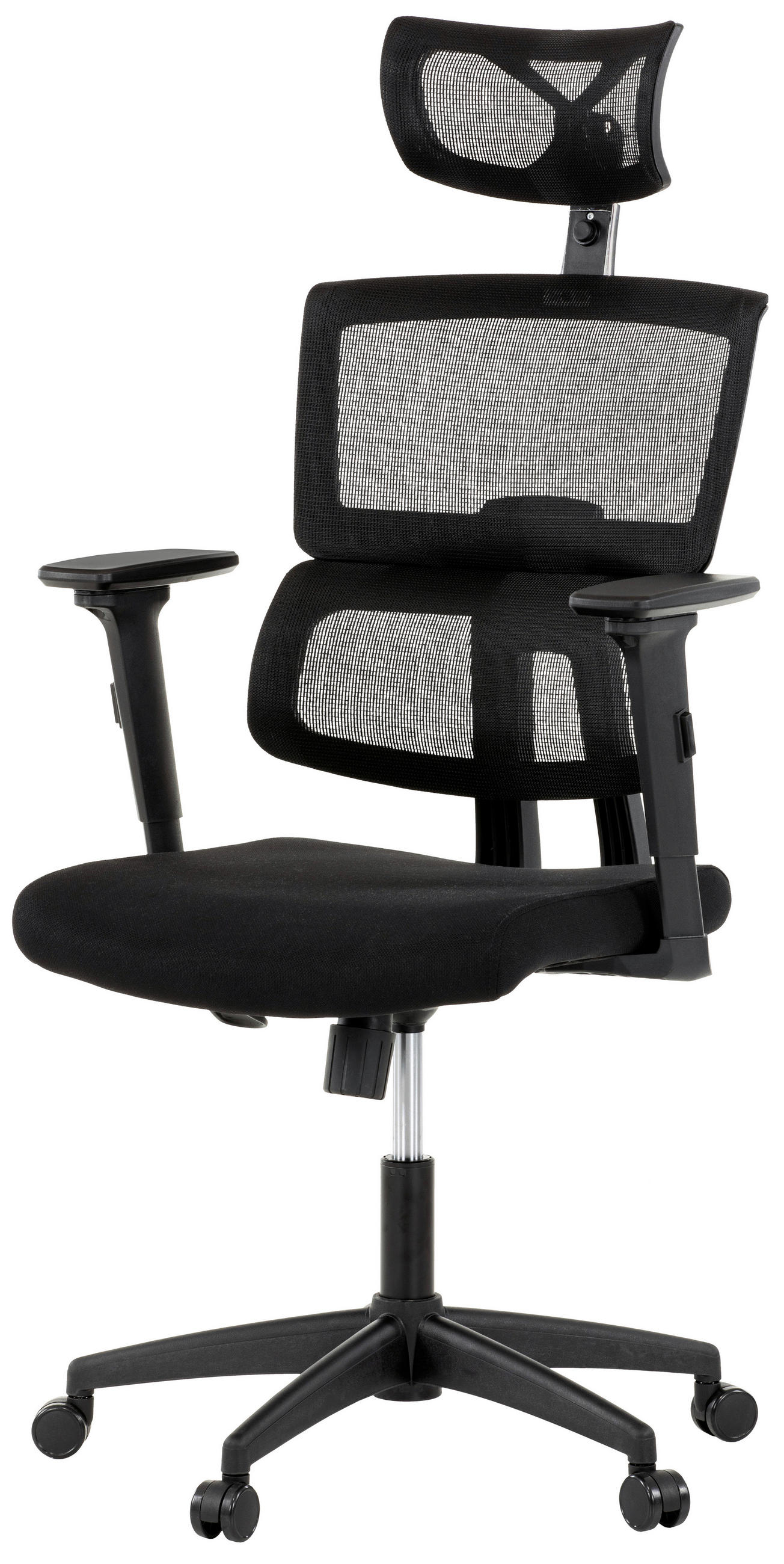 OTOČNÁ STOLIČKA, sieťovina, mikrovlákno, čierna - čierna, Basics, kov/textil (59/120/59cm) - Carryhome