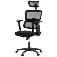 OTOČNÁ ŽIDLE, síťovina, mikrovlákno, černá - černá, Basics, kov/textil (59/120/59cm) - Carryhome