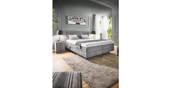 BOXSPRINGBETT 160/200 cm  in Grau  - Grau, KONVENTIONELL, Holz/Textil (160/200cm) - Dieter Knoll