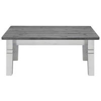 COUCHTISCH Kiefer massiv 120/78/46 cm rechteckig Weiß, Grau  - Weiß/Grau, ROMANTIK / LANDHAUS, Holz (120/78/46cm) - Boxxx