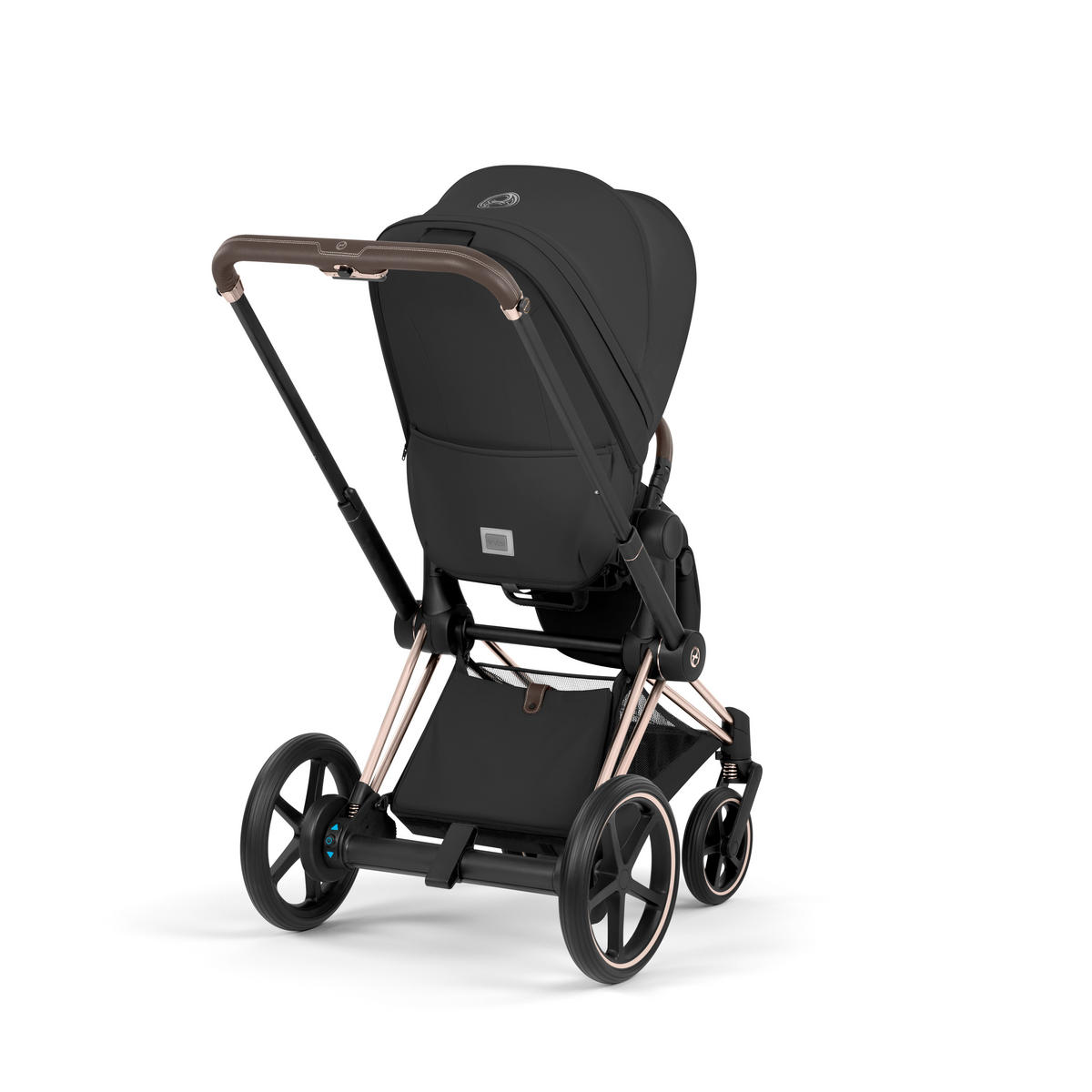 KOMBIKINDERWAGEN  ePRIAM Comfort Rosegold  Sepia Black  - Roségold/Schwarz, Basics, Kunststoff/Textil (84-93,5/60/100-109cm) - cybex PLATINUM