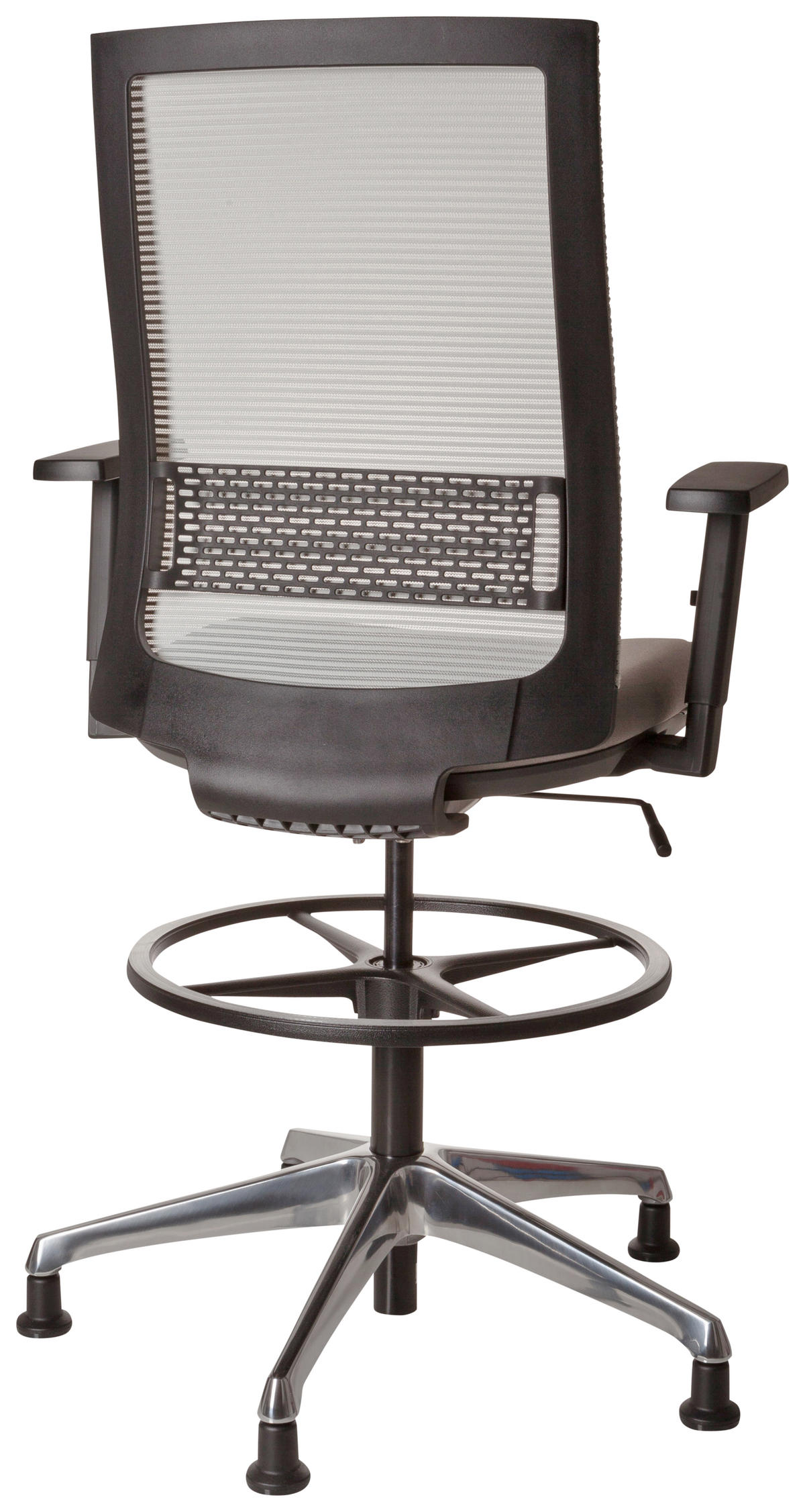 SNURRSTOL  i nätklädsel, flatväv grå  - grå, Basics, metall/textil (66/130/56cm) - MID.YOU