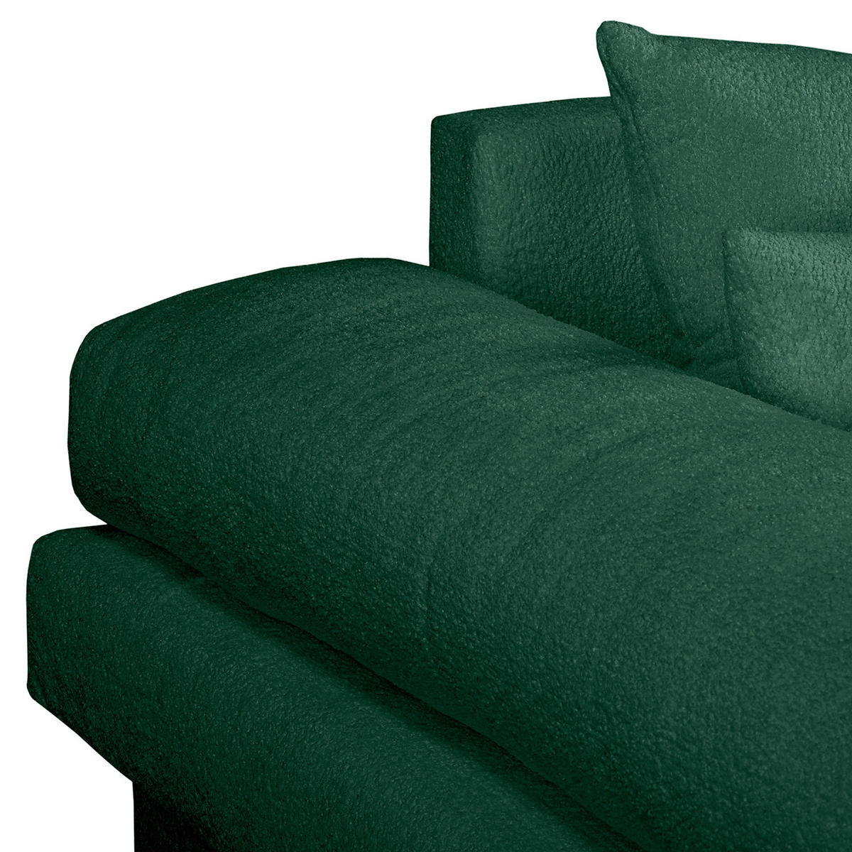 ECKSOFA Naomi Grün Chenille Rückenkissen  - Schwarz/Grün, Design, Kunststoff/Textil (243/284cm) - P & B