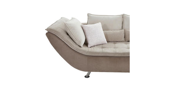 ECKSOFA Taupe, Beige Webstoff  - Taupe/Sandfarben, Design, Textil/Metall (300/220cm) - Hom`in