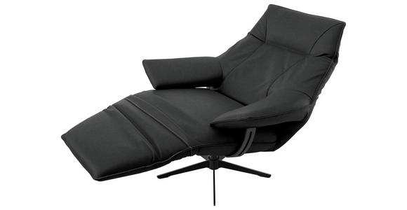 RELAXSESSEL in Leder Schwarz  - Beige/Schwarz, Design, Leder/Metall (92/79/82cm) - Dieter Knoll