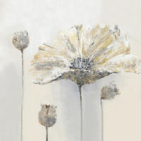 ÖLGEMÄLDE Blumen 55/55 cm  - Braun/Weiß, LIFESTYLE, Holz/Kunststoff (55/55cm) - Monee