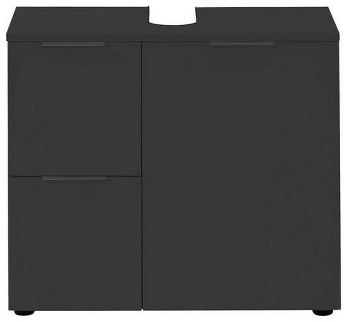 WASCHBECKENUNTERSCHRANK 70/60/35 cm  - Schwarz, KONVENTIONELL, Holzwerkstoff/Kunststoff (70/60/35cm) - Xora