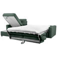 ECKSOFA Dunkelgrün Webstoff Rückenkissen, Bettkasten, Schlaffunktion, Rücken echt, Matratze  - Dunkelgrün/Schwarz, KONVENTIONELL, Kunststoff/Textil (160/270cm) - Carryhome