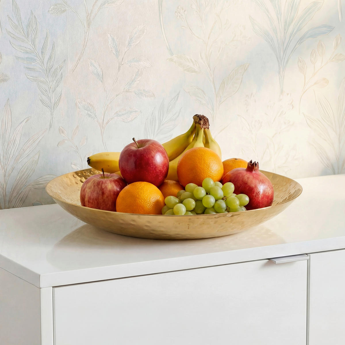 OBSTSCHALE  - Goldfarben, Design, Metall (50/8/50cm) - Livetastic