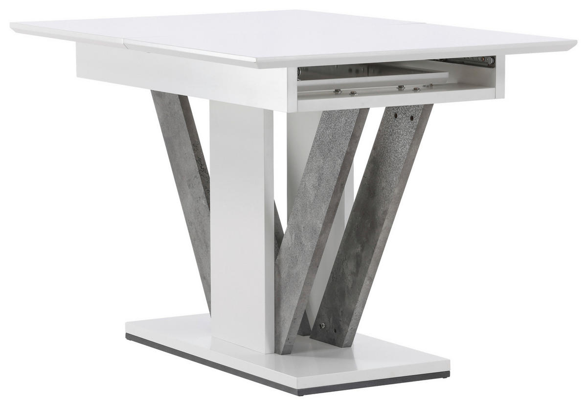 ESSTISCH in Holzwerkstoff 120/80/76 cm  - Weiß/Grau, Design, Holz/Holzwerkstoff (120/80/76cm) - Livetastic