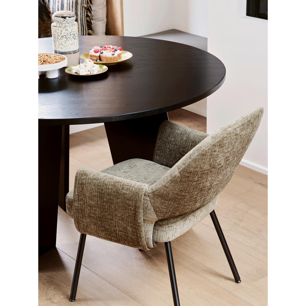 ESSTISCH in Holz 129/129/75 cm  - Schwarz, MODERN, Holz (129/129/75cm) - Livetastic