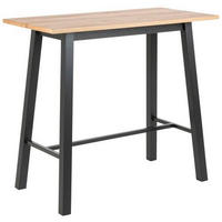 BÁRASZTAL  - fekete/tölgyfa, Design, faalapú anyag/fa (117/105/58cm) - Lomoco