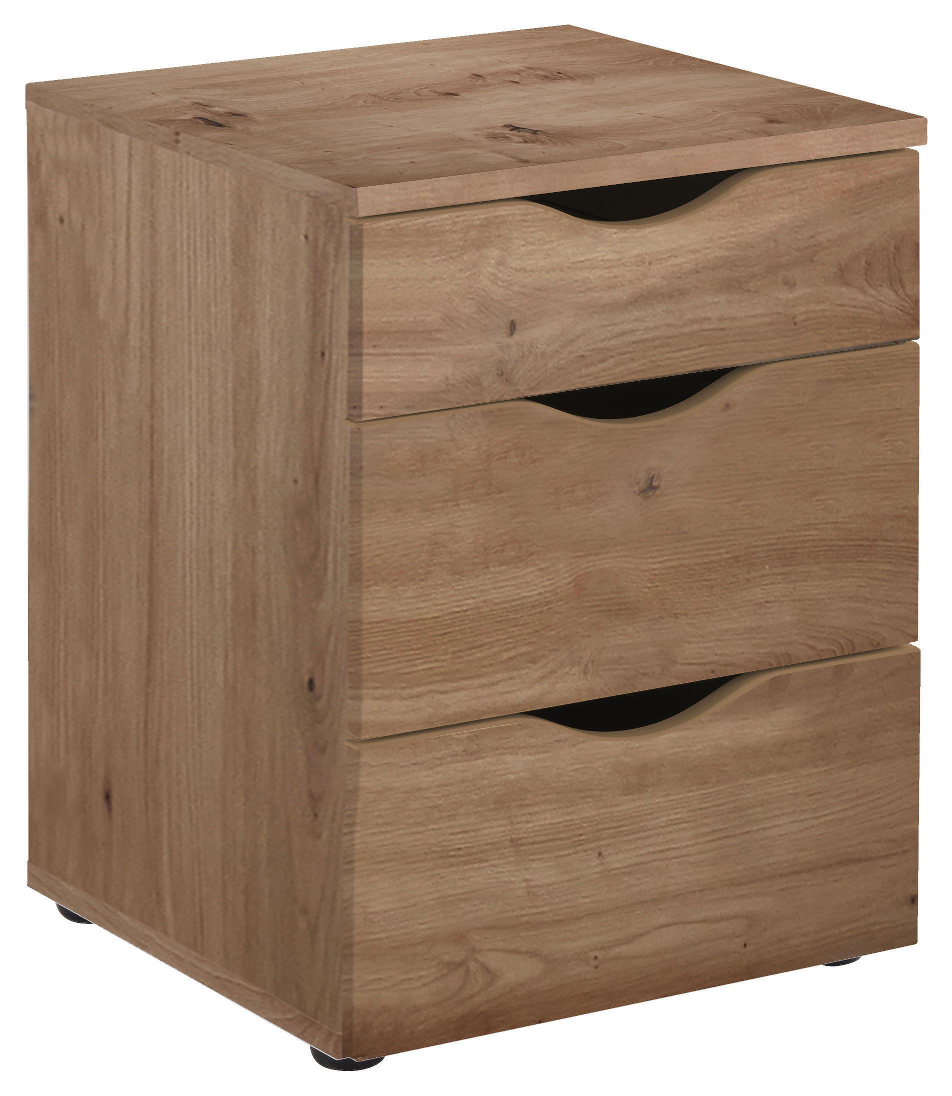 NACHTSCHRANK 40/55/39 cm  - Schwarz/Eiche Artisan, KONVENTIONELL, Holzwerkstoff/Kunststoff (40/55/39cm) - Boxxx
