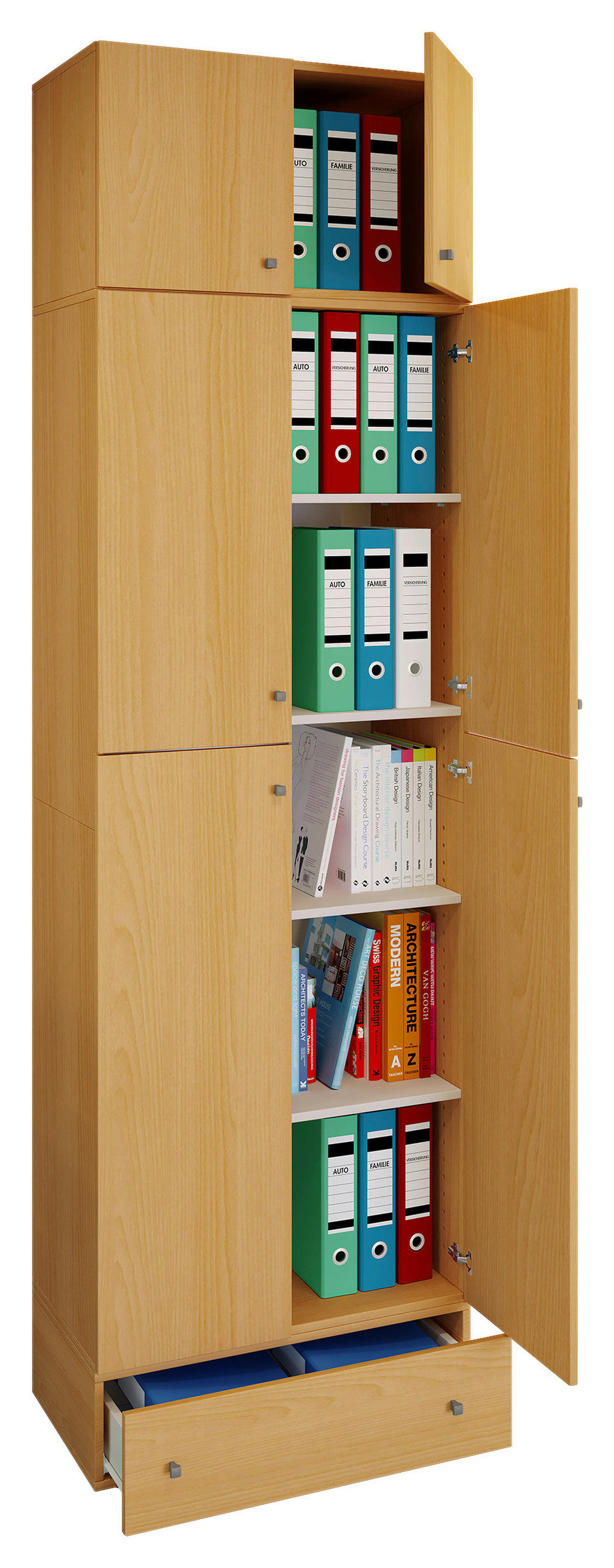 AKTENSCHRANK Buchefarben  - Buchefarben, MODERN, Holzwerkstoff (70/240/39cm) - MID.YOU