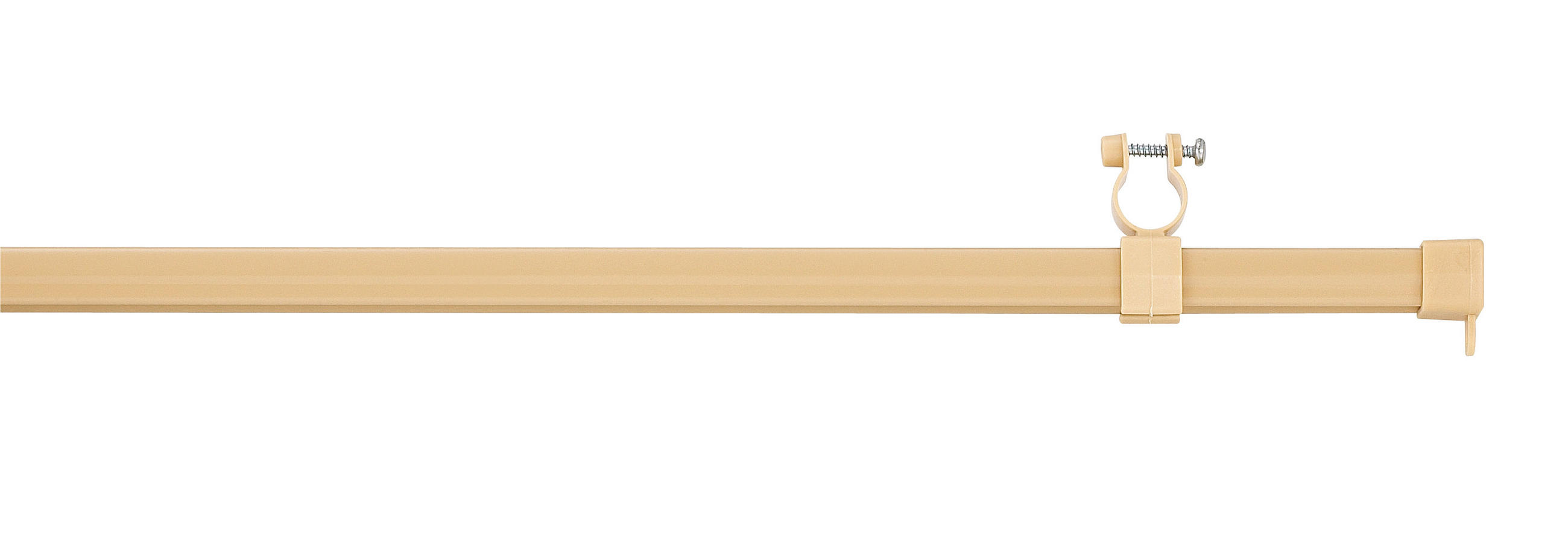Vorhangschiene Einläufig 180cm Metall Beige mit Endstücken