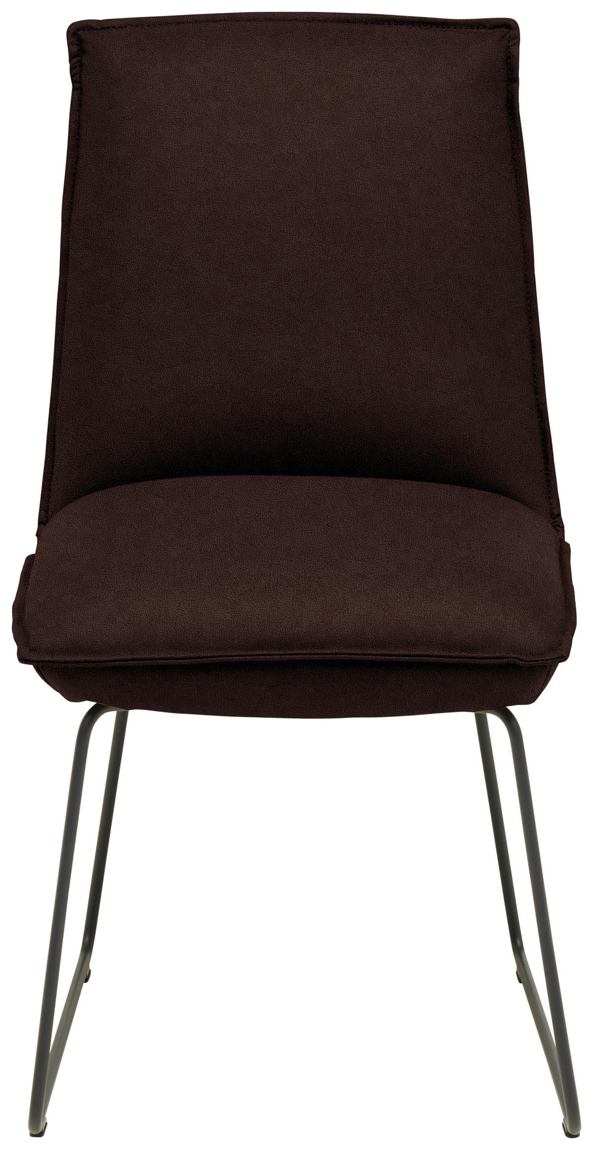 STUHL  Lederauswahl, Stoffauswahl, abwischbar  Echtleder  - Graphitfarben/Dunkelrot, Design, Leder/Metall (52/85/66cm) - Cassando