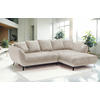ECKSOFA MIDWAY Hellbraun, Beige Struktur  - Hellbraun/Beige, Design, Textil/Metall (282/187cm) - Livetastic