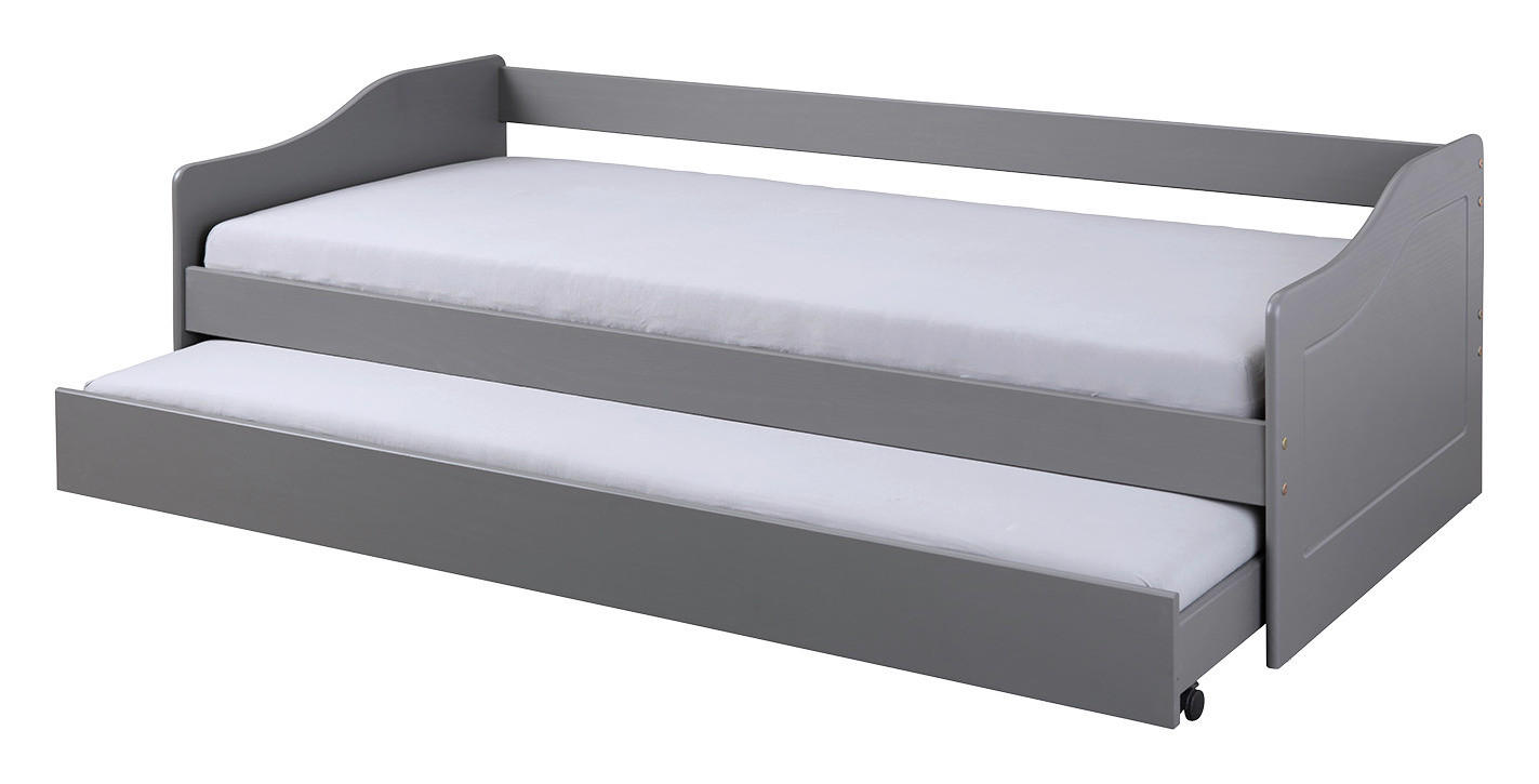 AUSZIEHBETT 90/200 cm  in Grau  - Grau, MODERN, Holz (90/200cm) - MID.YOU