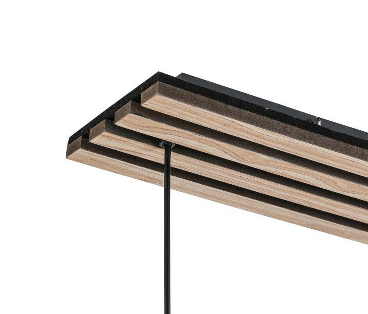 HÄNGELEUCHTE Florida 76/18/120 cm   - Chromfarben/Eichefarben, Basics, Glas/Holzwerkstoff (76/18/120cm) - Novel