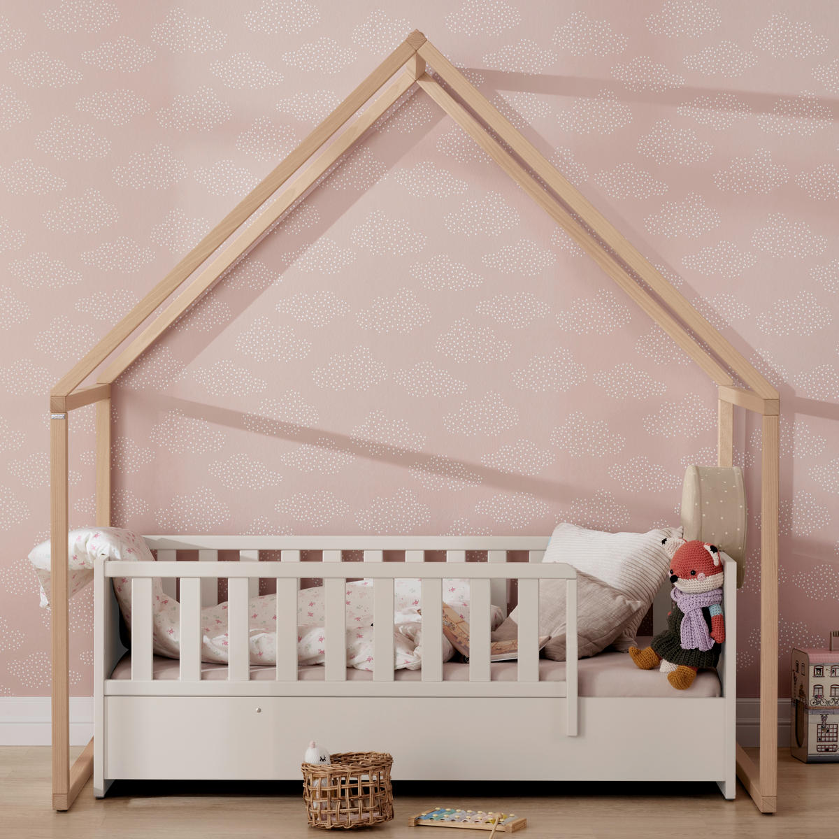 KUĆICA ZA IGRU  Little PAIDI House  - boje bukve, Basics, drvo (158/171/97cm) - Paidi