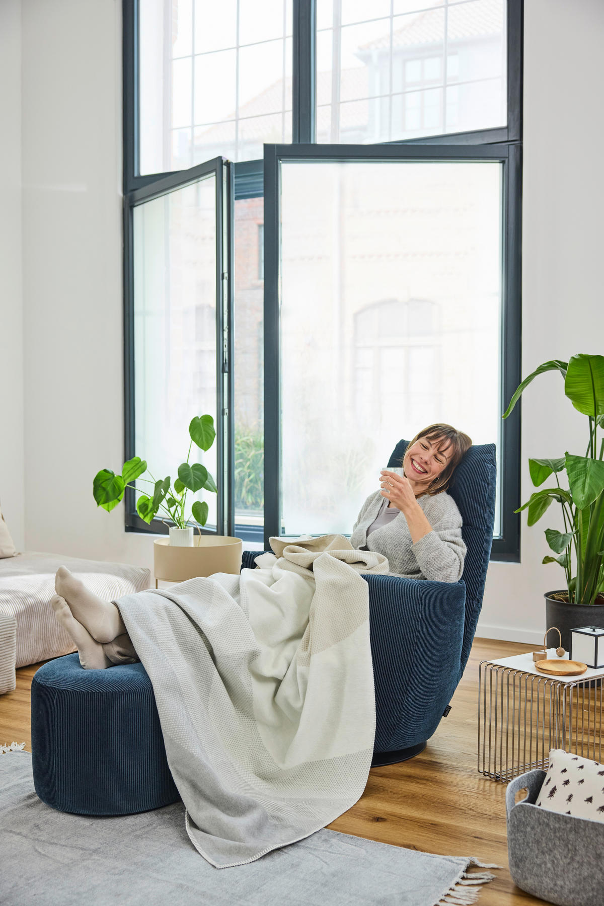 WOHNDECKE 150/200 cm  - Greige, KONVENTIONELL, Textil (150/200cm) - Novel