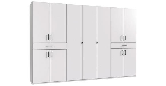 DREHTÜRENSCHRANK  in Weiß  - Schwarz/Weiß, KONVENTIONELL, Holzwerkstoff/Kunststoff (313/208/58cm) - Carryhome