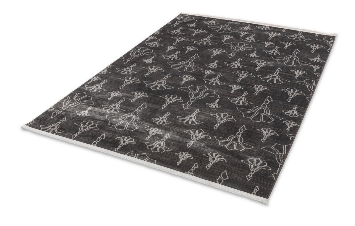 WEBTEPPICH 140/200 cm New Cornflower Anthrazit rechteckig  - Anthrazit, KONVENTIONELL, Textil (140/200cm) - Joop!