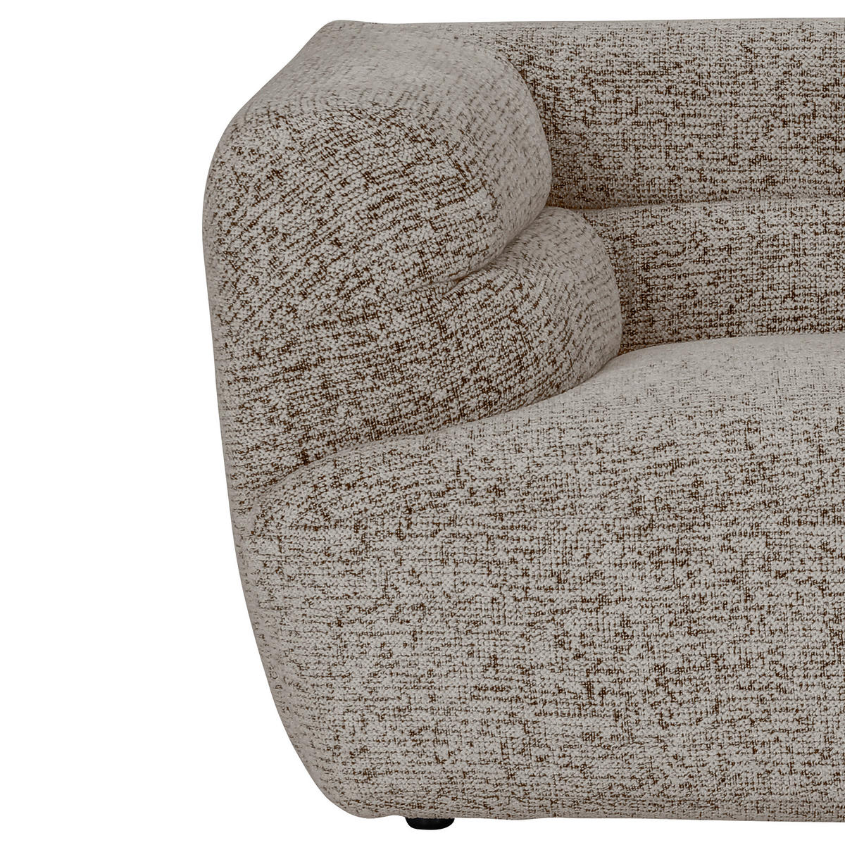 BIGSOFA Chenille Braun  - Schwarz/Braun, KONVENTIONELL, Kunststoff/Textil (240/75/105cm) - Carryhome