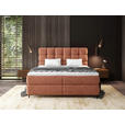 BOXSPRINGBETT 160/200 cm  in Rostfarben  - Rostfarben/Schwarz, Trend, Textil/Metall (160/200cm) - Esposa