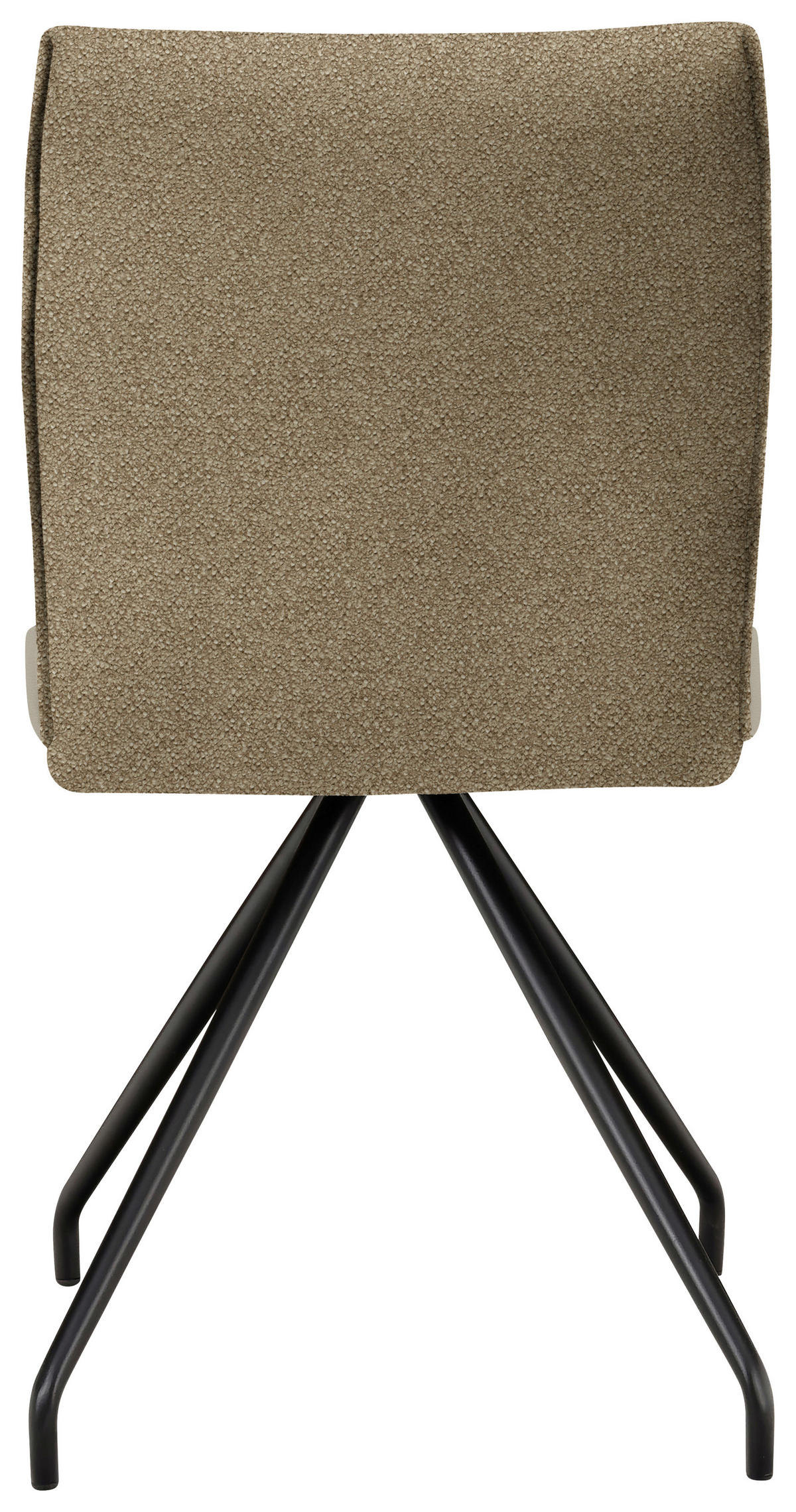 STUHL  in Stahl Mikrofaser Metall, Textil  - Graubraun/Schwarz, Design, Textil/Metall (49/91/60cm) - Moderano