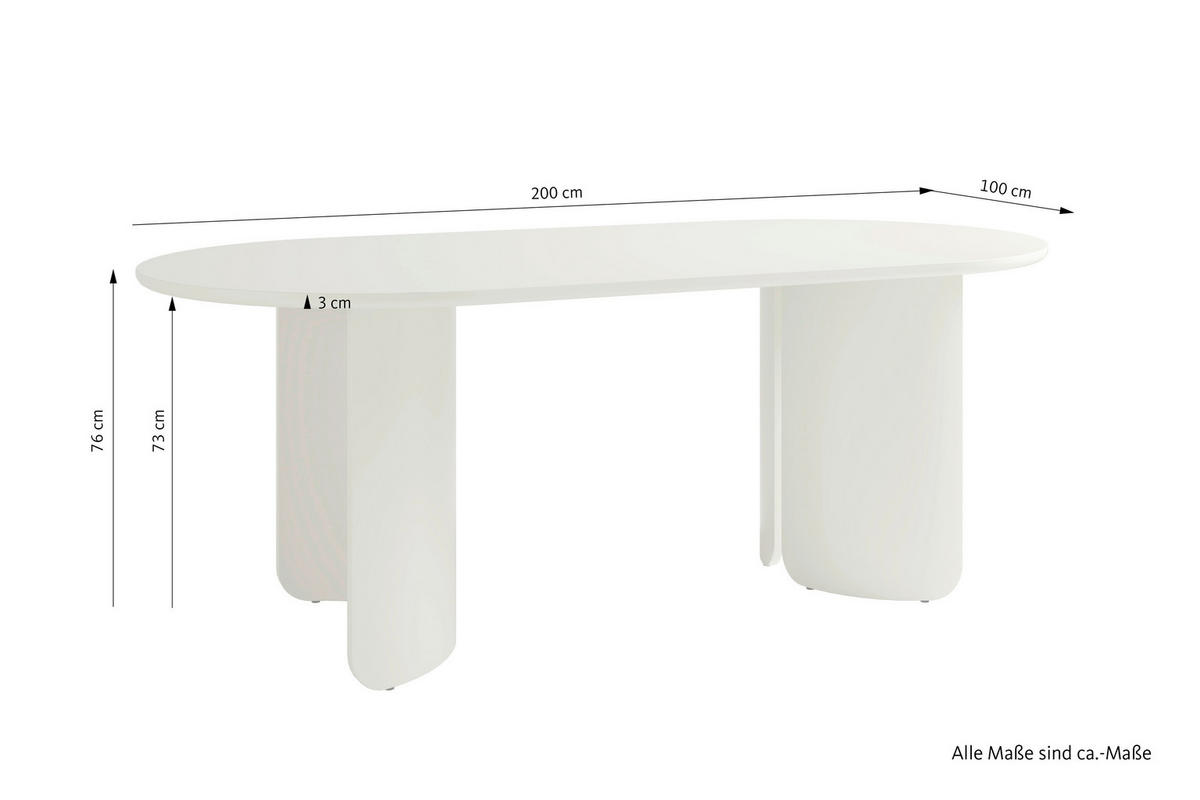 ESSTISCH 200/100/76 cm Echtholz, Nachbildung  Holzwerkstoff Seidengrau  - Seidengrau, MODERN, Holzwerkstoff (200/100/76cm) - Schöner Wohnen