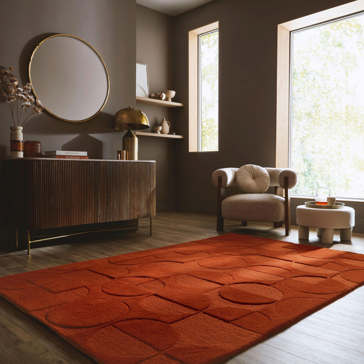 WOLLTEPPICH 120/170 cm Gigi Terracotta  - Terracotta, Basics, Textil (120/170cm) - Flair Rugs