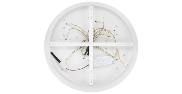 LED-DECKENLEUCHTE 46,8/6 cm - Schwarz/Weiß, Trend, Kunststoff/Metall (46,8/6cm) - Novel