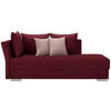 LEŽADLO, textil, 220/93/100 cm - bordová/chrómová, Design, textil/plast (220/93/100cm) - Livetastic
