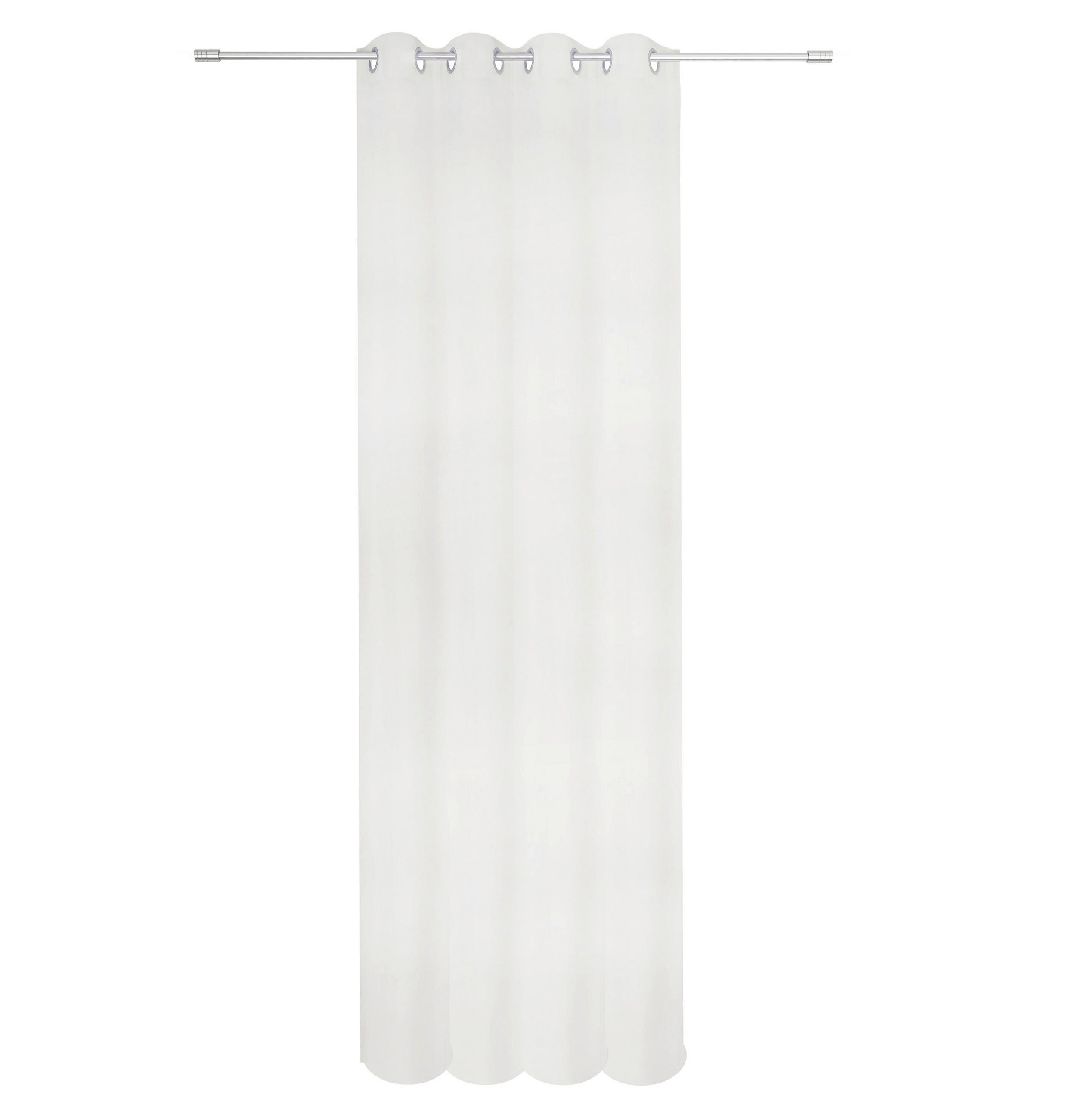 ÖSENSCHAL halbtransparent 135/245 cm   - Weiß, Basics, Textil (135/245cm)