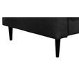 3-SITZER-SOFA in Lederlook Grau - Schwarz/Grau, KONVENTIONELL, Holz/Textil (228/96/97cm) - Carryhome