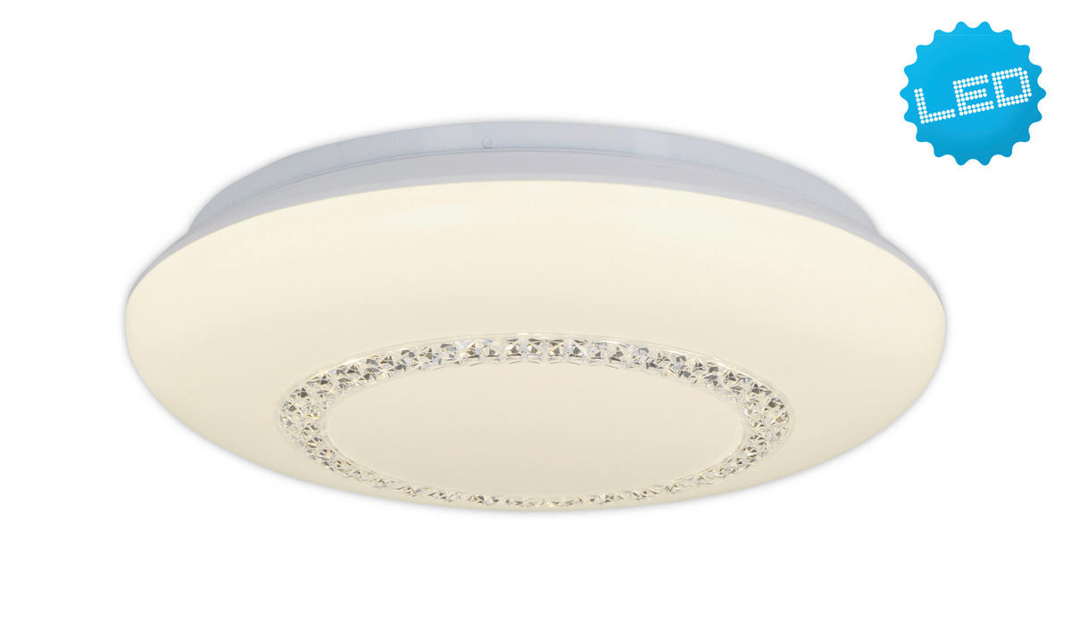 LED-DECKENLEUCHTE Pilsen 41 cm  - Klar/Weiß, Basics, Kunststoff/Metall (41cm) - Näve