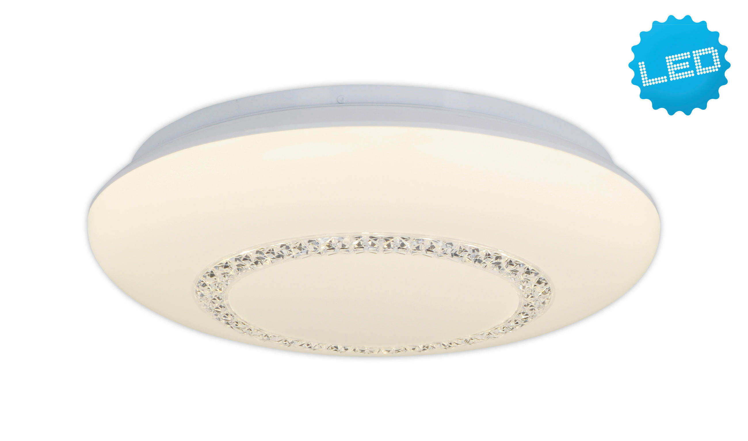 Thumbnail - Näve Led-Deckenleuchte Pilsen, Klar, Weiß, Metall, Kunststoff, rund,rund, G, Lampen & Leuchten, Innenbeleuchtung, Leucht...