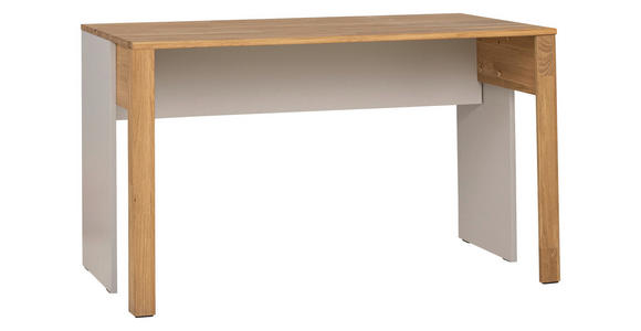 SCHREIBTISCH 125/65/73 cm  in Grau, Eichefarben  - Eichefarben/Grau, KONVENTIONELL, Holz/Holzwerkstoff (125/65/73cm) - Cantus