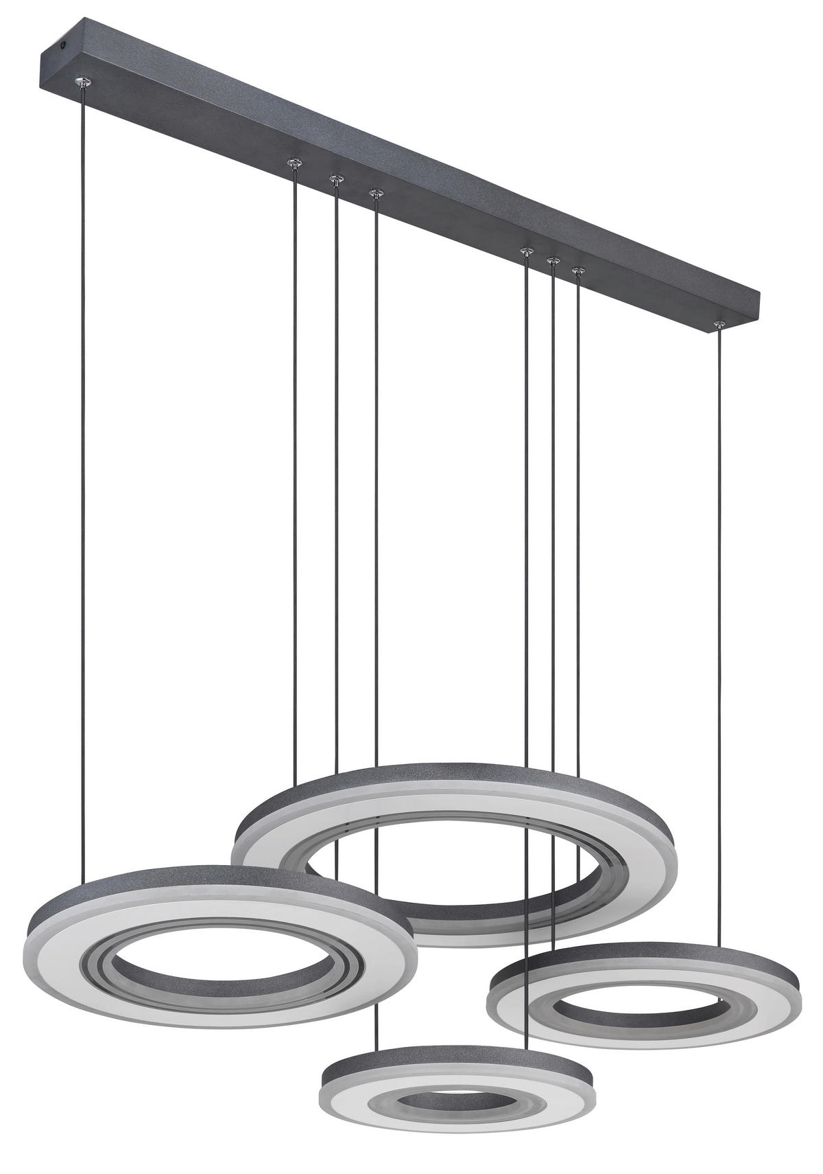 ZÁVESNÉ LED SVIETIDLO, 100/50/120 cm  - čierna/biela, Design, kov/plast (100/50/120cm)
