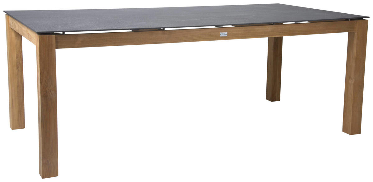 GARTENTISCH 200/100/74 cm Holz rechteckig  - Anthrazit/Teakfarben, Natur, Holz/Stein (200/100/74cm) - Stern