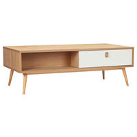 COUCHTISCH Eiche furniert, massiv 120/60/40 cm rechteckig Weiß, Eichefarben  - Hellbraun/Eichefarben, Design, Holz/Holzwerkstoff (120/60/40cm) - Boxxx