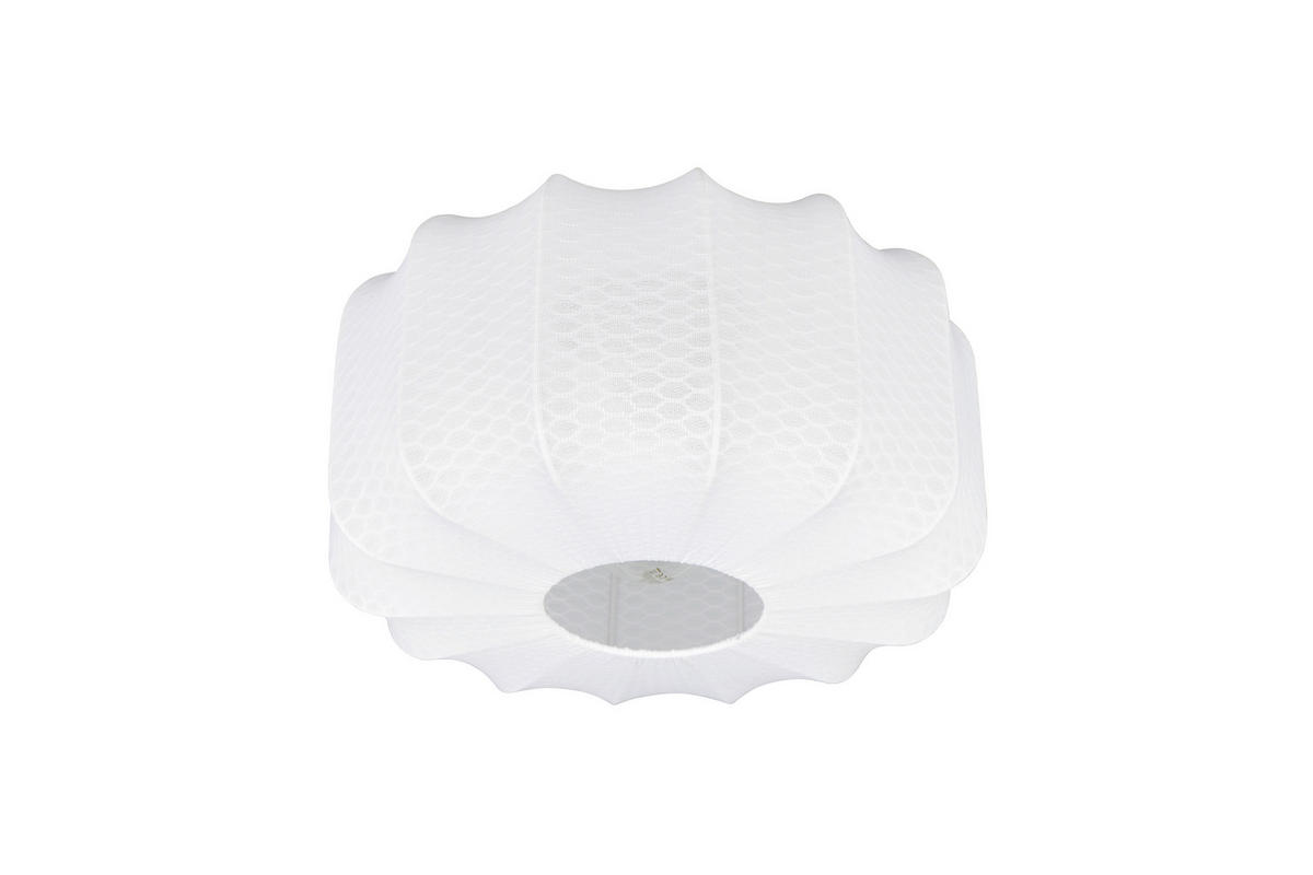 DECKENLEUCHTE 40/22,5 cm   - Schwarz/Weiß, LIFESTYLE, Textil/Metall (40/22,5cm)