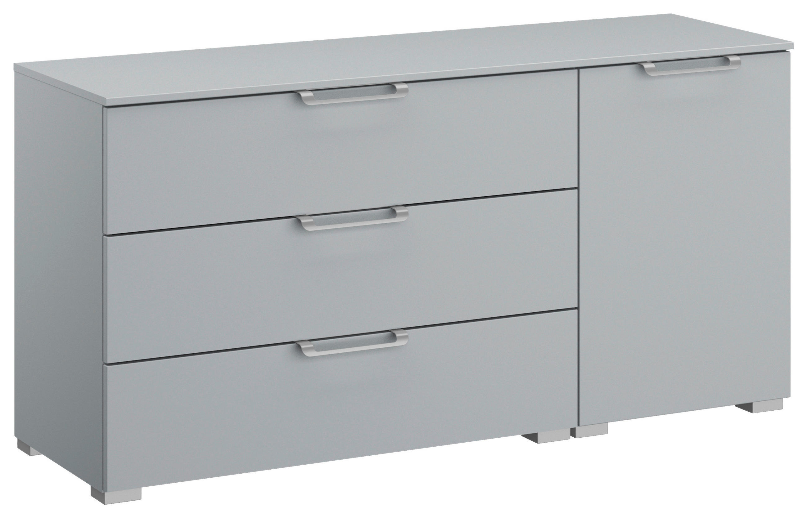 SIDEBOARD Hellgrau Befestigungsmaterial, Einlegeböden - Silberfarben/Hellgrau, Design, Kunststoff/Metall (120/61/42cm) - Novel