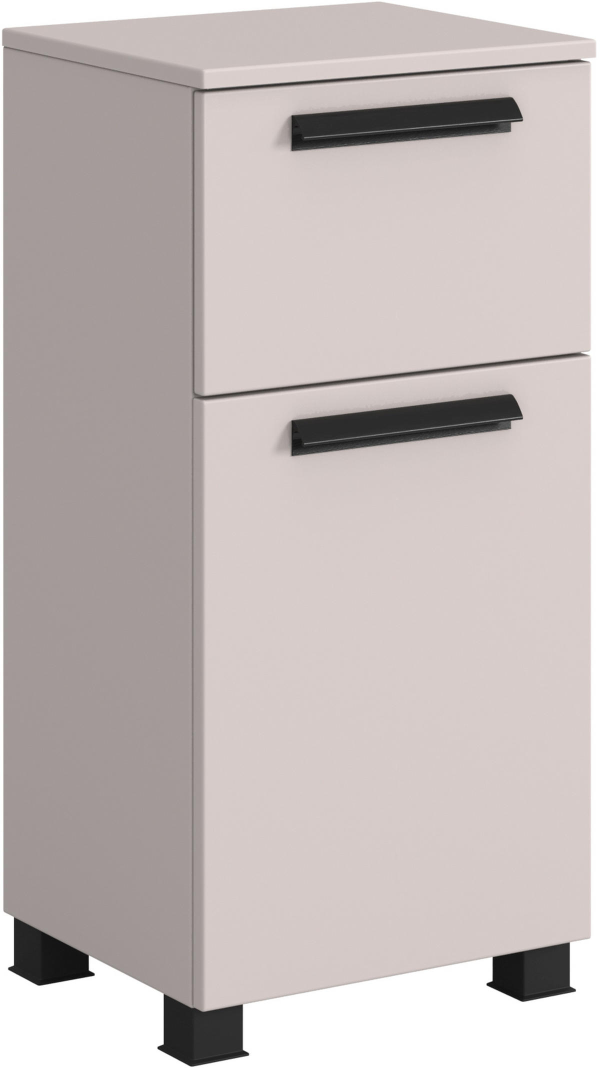 UNTERSCHRANK 40/79/35 cm   - Kaschmir/Schwarz, KONVENTIONELL, Holzwerkstoff/Kunststoff (40/79/35cm) - Xora