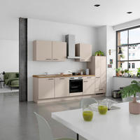 KÜCHENBLOCK Easytouch 300 cm  in Eichefarben, Sandfarben  - Sandfarben/Eichefarben, MODERN, Holzwerkstoff/Metall (300cm) - Nobilia