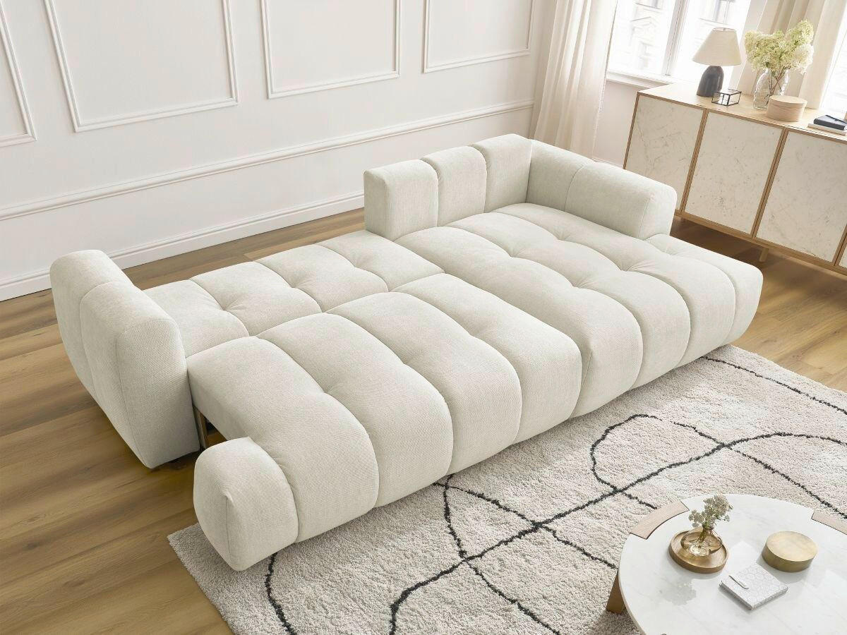 ECKSCHLAFSOFA FUJI Leinenoptik Beige  inkl.  - Beige/Schwarz, MODERN, Kunststoff/Textil (292/160cm)