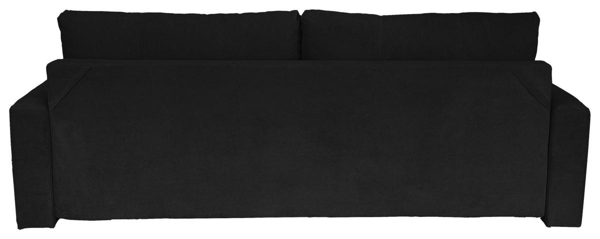 SCHLAFSOFA  mit Liegefunktion Cord Schwarz  - Schwarz/Naturfarben, Design, Holz/Kunststoff (220/96/98cm) - MID.YOU